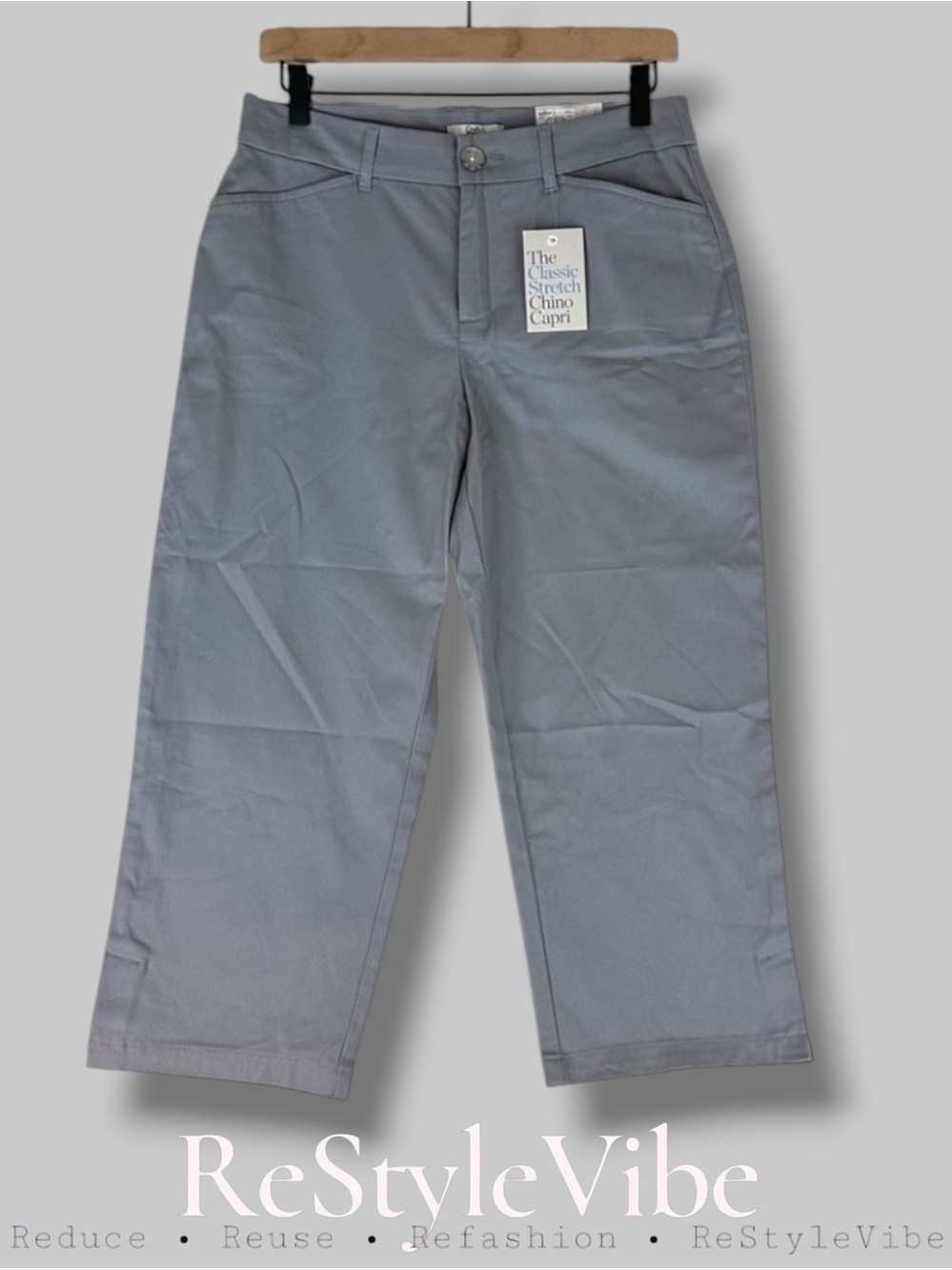 CROFT & BARROW Women’s Size 6 Chino Pant Capri Stretch Style NWT Mid Rise NEW